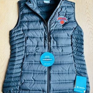 Columbia Black Puffer Vest Knicks NWT